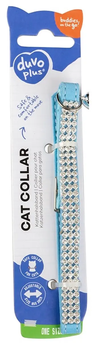 Duvo+ Kattenhalsband Blingbling 20-30cm - 10mm - Gemengde Kleuren