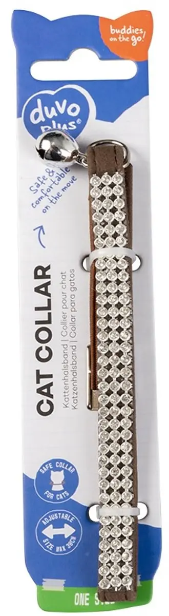 Duvo+ Kattenhalsband Blingbling 20-30cm - 10mm - Gemengde Kleuren