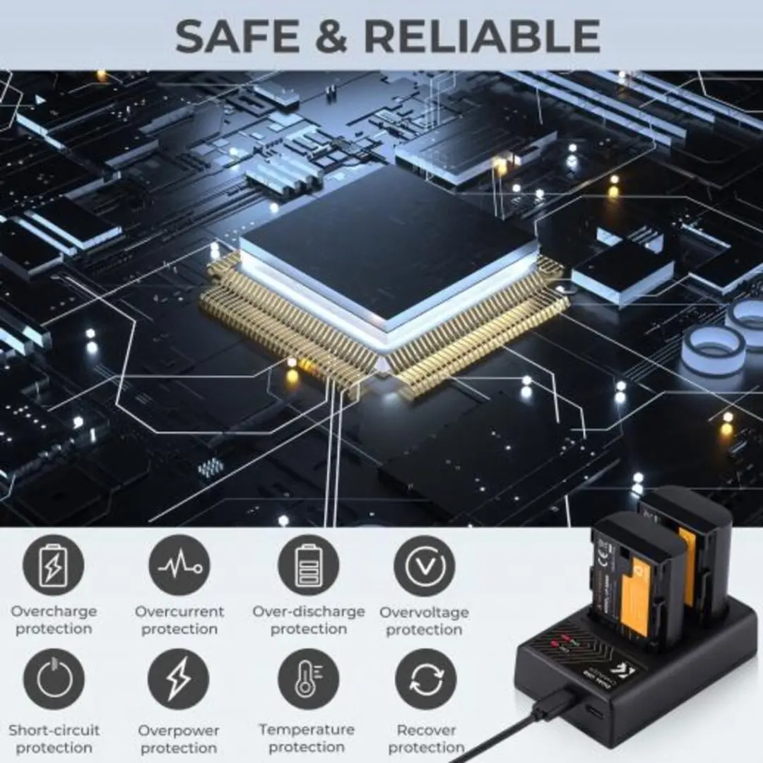 K&F Concept LPE6NH Dubbele Batterijlader - Canon