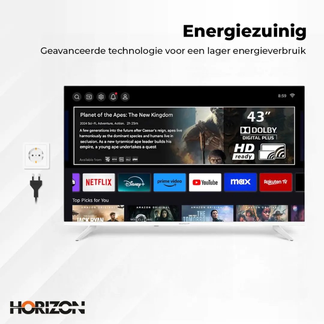Horizon Diamant 32HL4331H/C Smart TV 32" - HD Ready - Wit