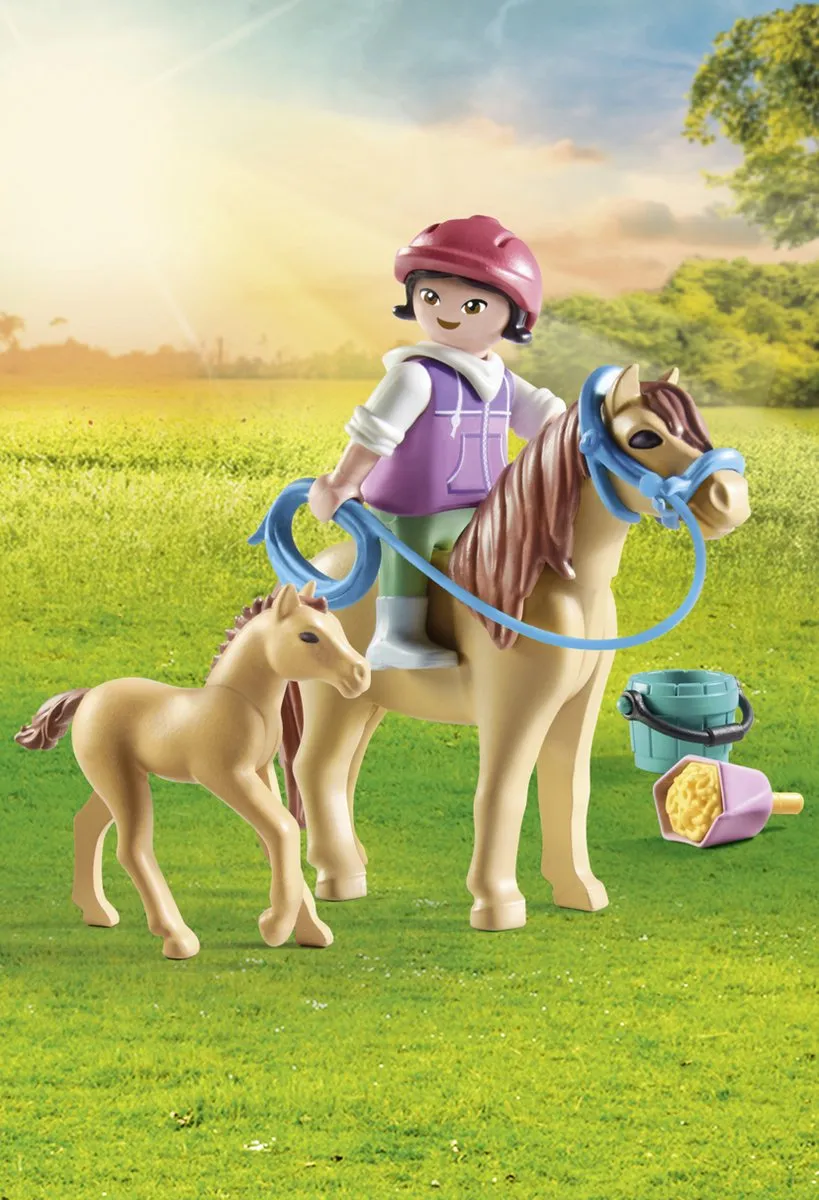 Playmobil Horses of Waterfall Pony & Veulen - 71498 Multicolor