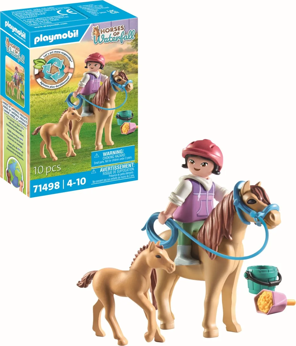 Playmobil Horses of Waterfall Pony & Veulen - 71498 Multicolor