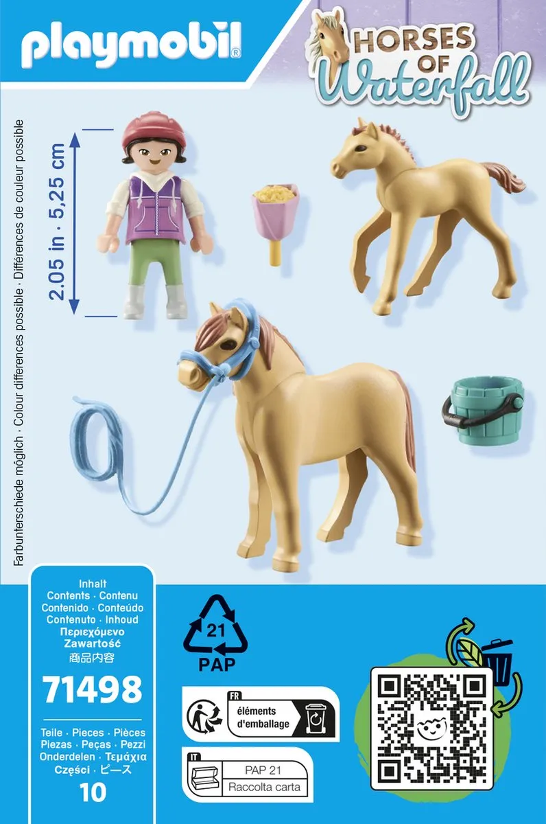 Playmobil Horses of Waterfall Pony & Veulen - 71498 Multicolor - afbeelding 6 van 6