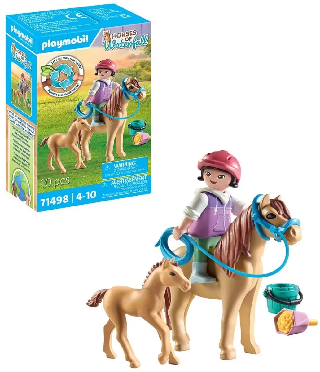 Playmobil Horses of Waterfall Pony & Veulen - 71498 Multicolor