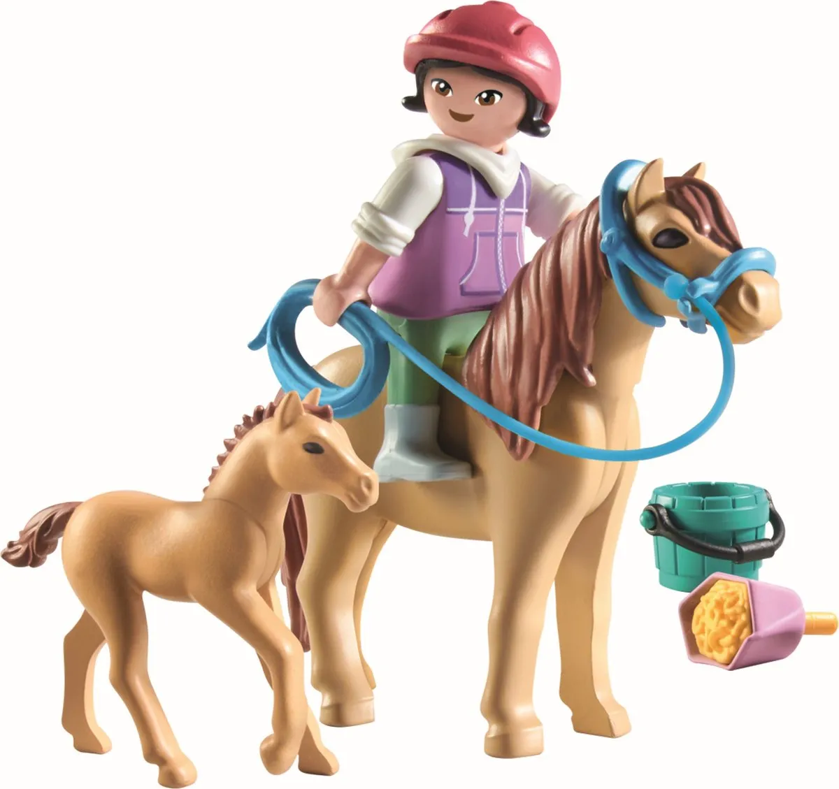 Playmobil Horses of Waterfall Pony & Veulen - 71498 Multicolor