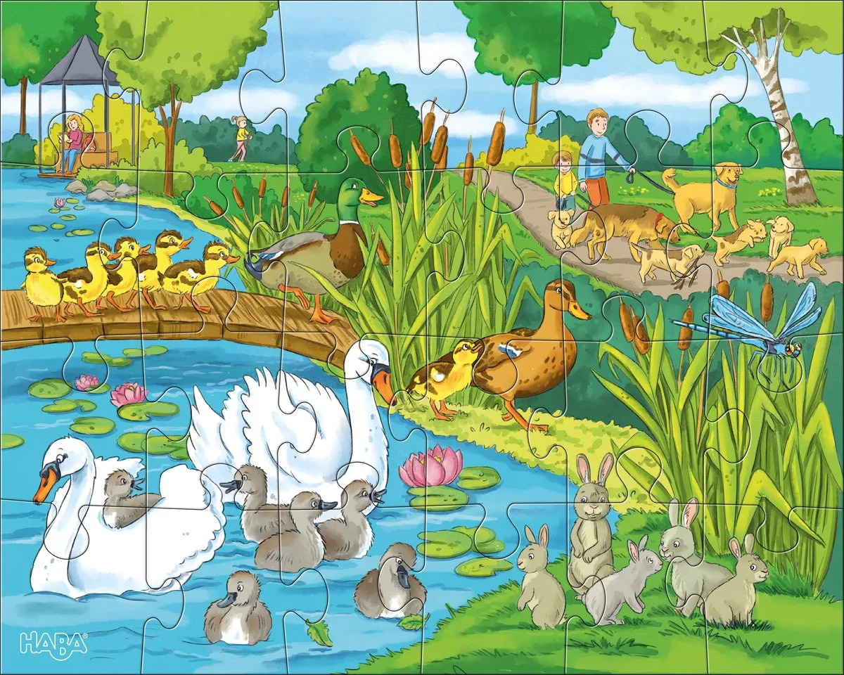 Haba Legpuzzel Dierenfamilies 3-in-1 Junior 24 Stuks
