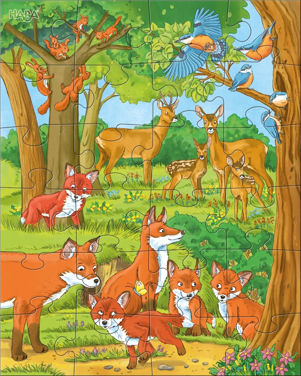 Haba Legpuzzel Dierenfamilies 3-in-1 Junior 24 Stuks