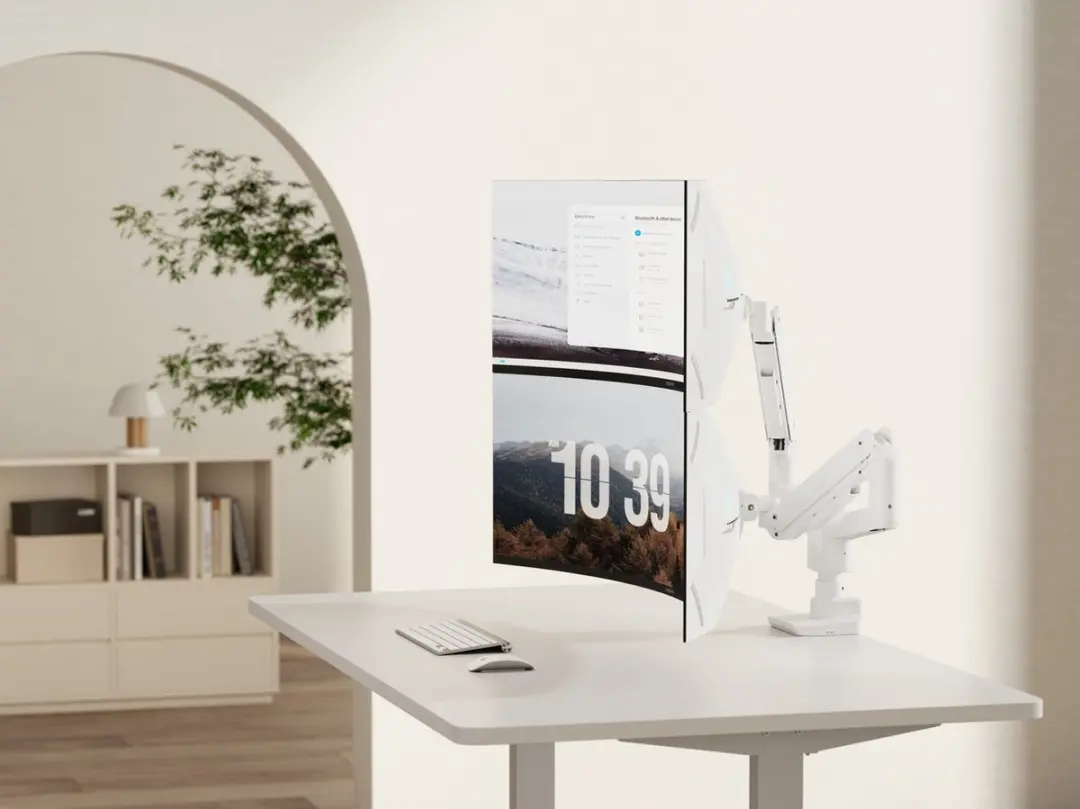 Equip Heavy Duty Dubbele Monitorarm 17-35" - Wit