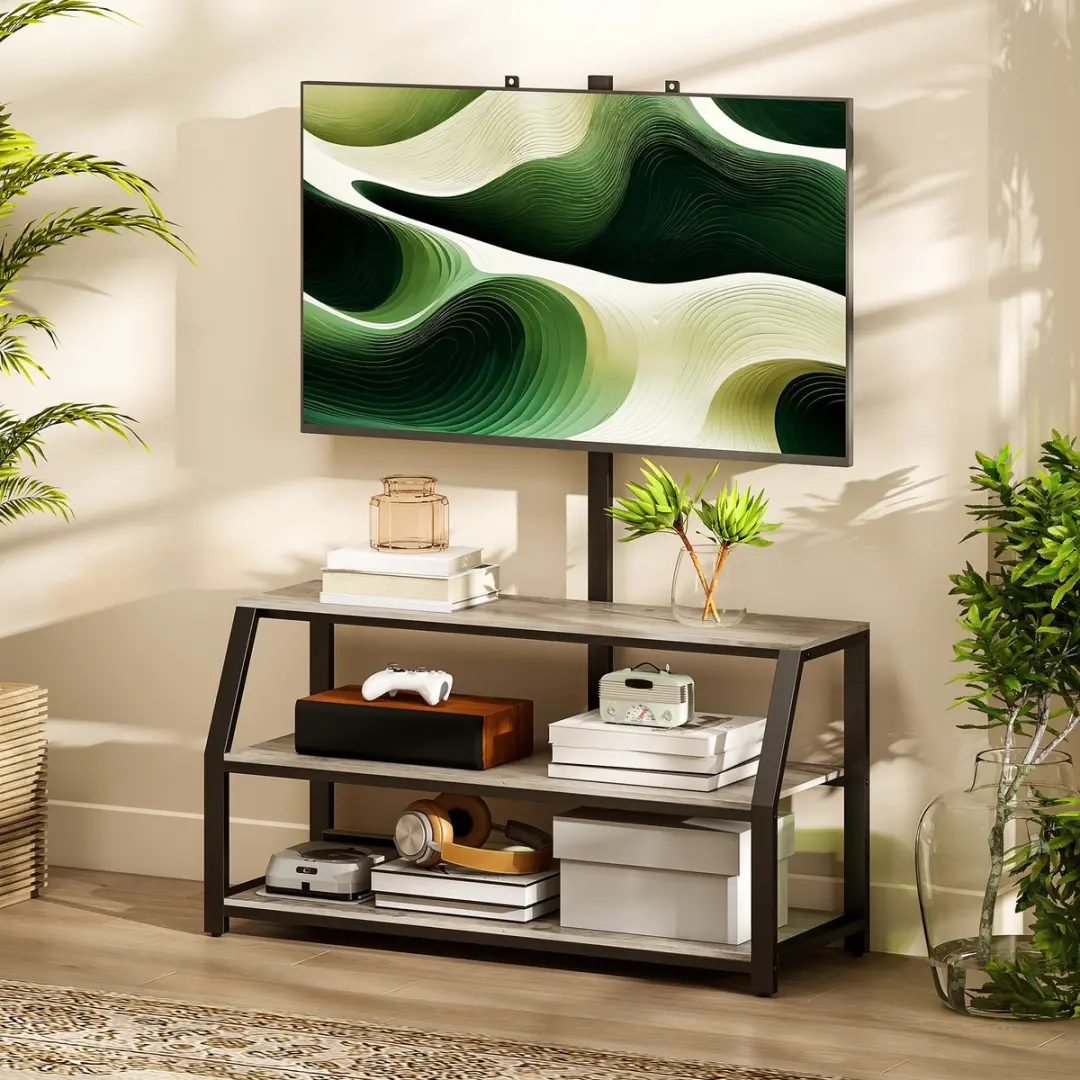 Homcom TV-meubel 83B-640V00GY - 110x43x150cm - Grijs