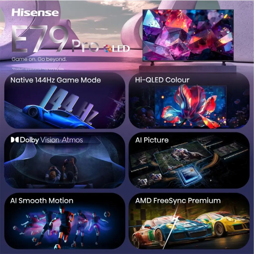 Hisense 43E79S PRO 4K Smart TV - 109cm Zwart - afbeelding 6 van 6