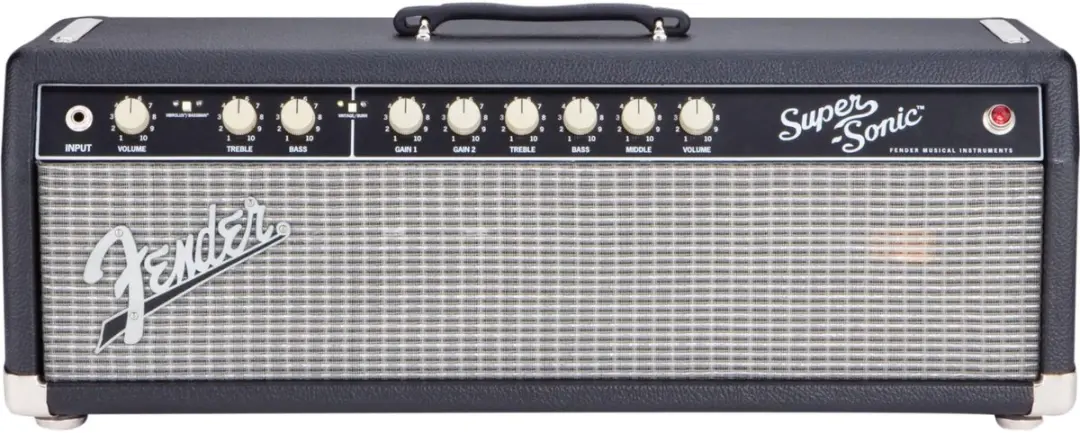 Fender Super-Sonic 22 Head Gitaarversterker - 22W - Zwart/Zilver