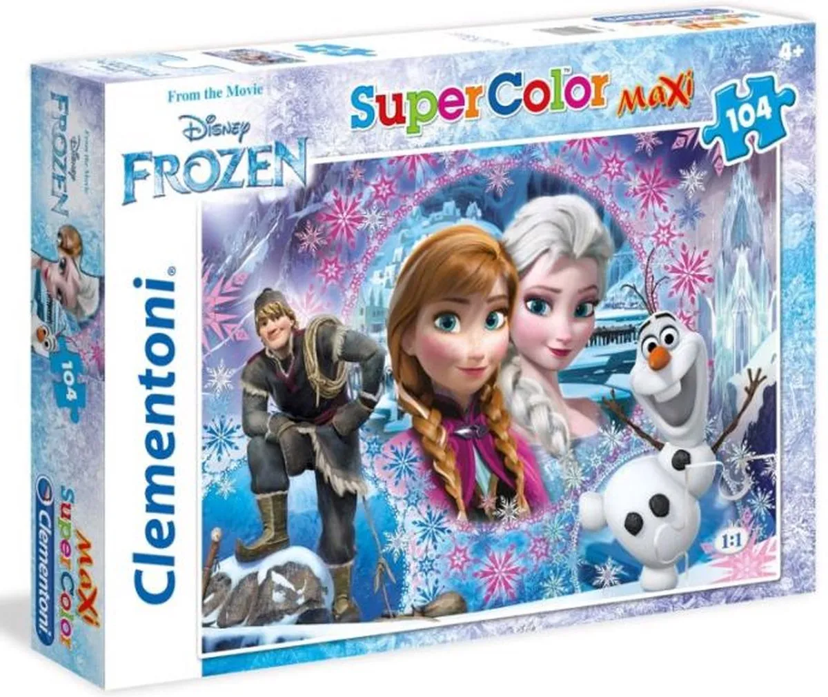 Clementoni Supercolor Frozen Legpuzzel 104 Stuks - Blauw - afbeelding 4 van 4