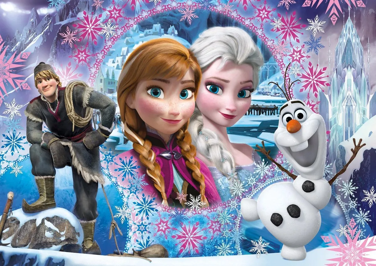 Clementoni Supercolor Frozen Legpuzzel 104 Stuks - Blauw - afbeelding 2 van 4