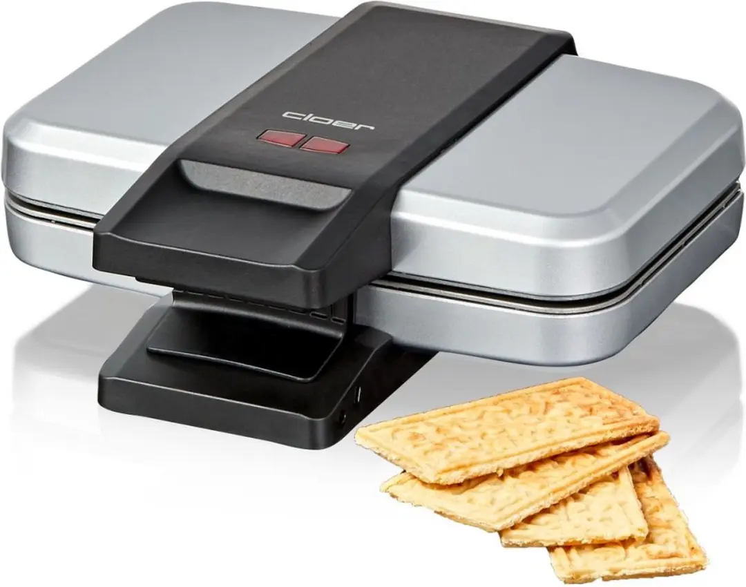 Cloer Speculoos IJzer 6119 - 600W - 4 Wafels - RVS Zwart
