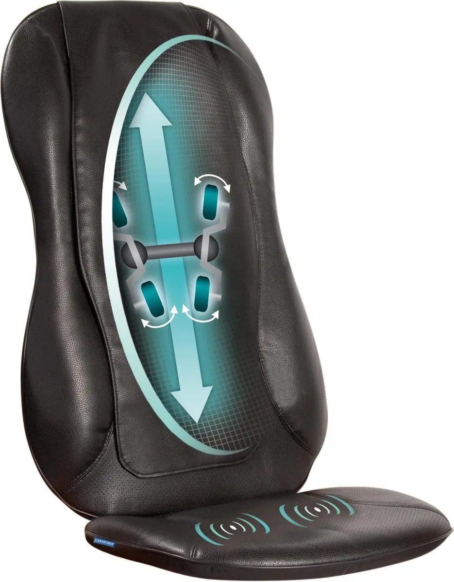 Lanaform Home Mass Massagestoelbekleding - Zwart