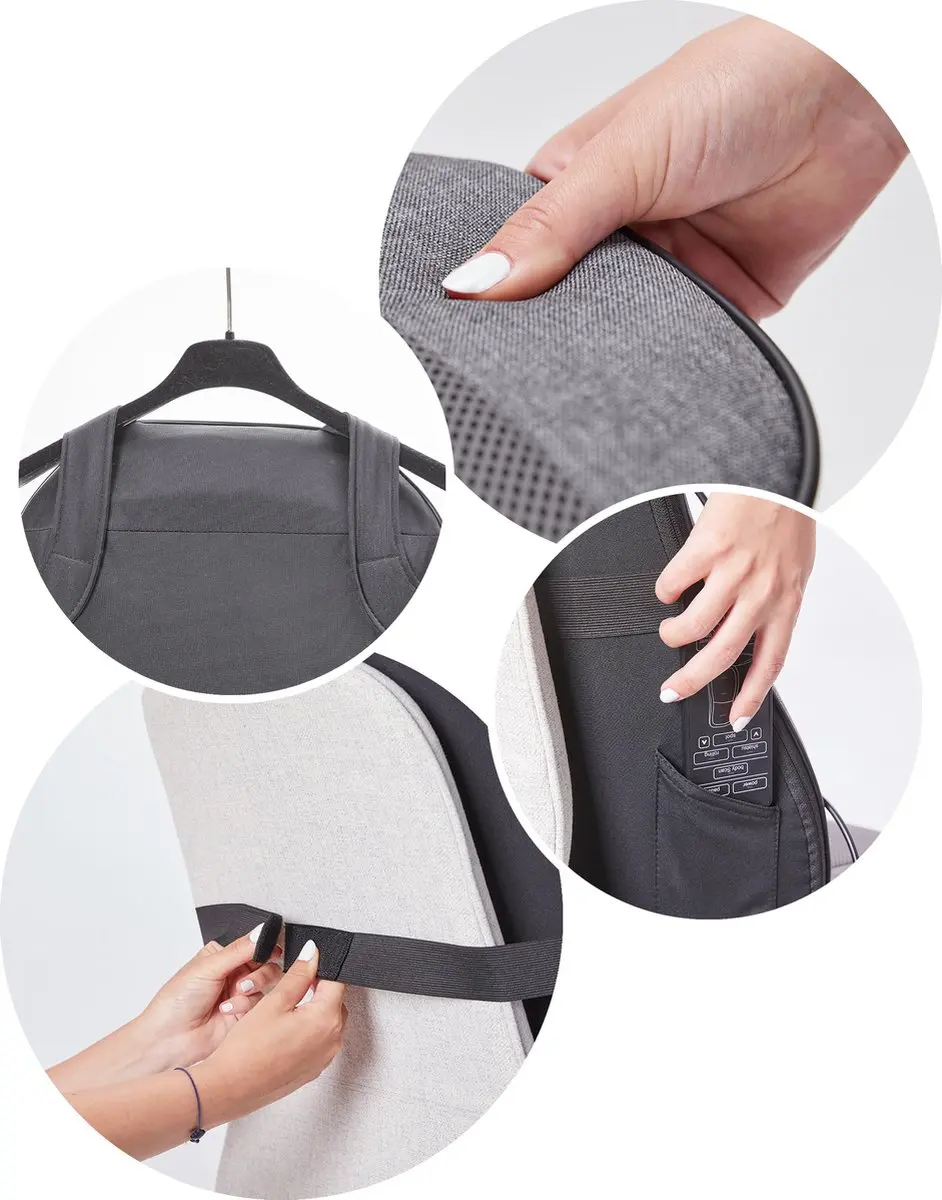 Lanaform Bodyscan Shiatsu Massagekussen Rug - Grijs
