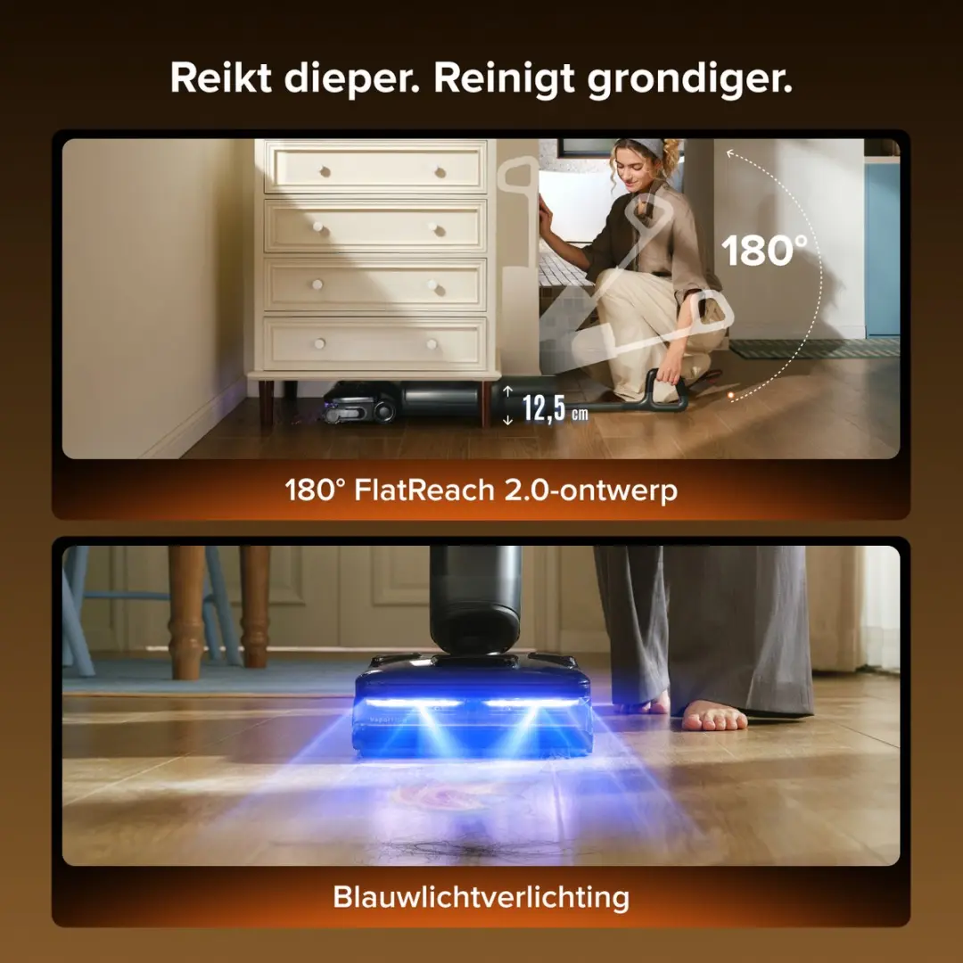 Roborock F25 Steam Set Stofzuiger - 25.000 Pa - 80 min - Zwart
