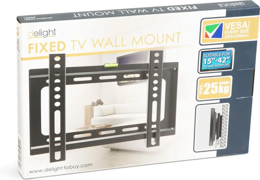 Delight TV Beugel BPK VESA 200x200mm - 15-42" - Zwart