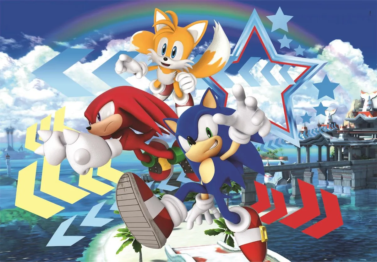 Clementoni Sonic de Egel Puzzel 104 Stuks - Multicolor