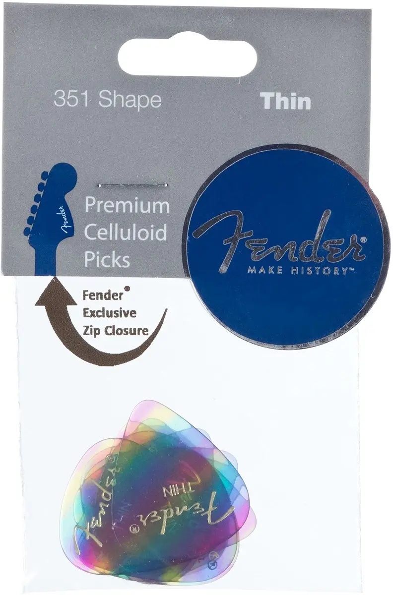 Fender Plectrumset 351 Rainbow - 12 Stuks - Celluloid - afbeelding 2 van 3