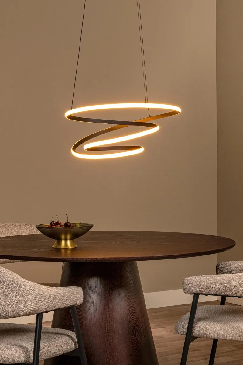 Lucide Espiral Hanglamp LED Dimbaar CCT 2700K/4000K - Zwart