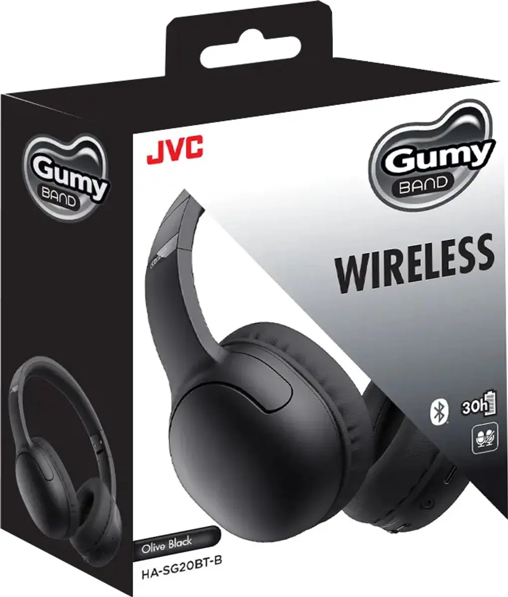 JVC Gumy Band HA-SG20BT On-Ear Hoofdtelefoon - Zwart