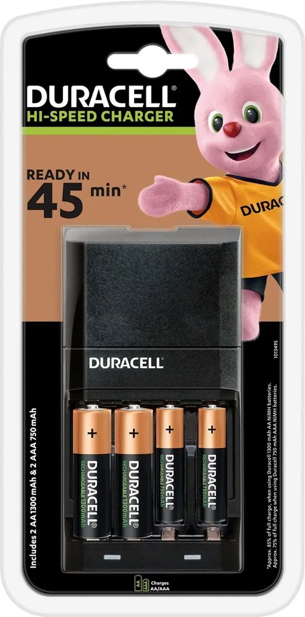 Duracell 5000394114524 Universele Oplader - 4x AC - Zwart
