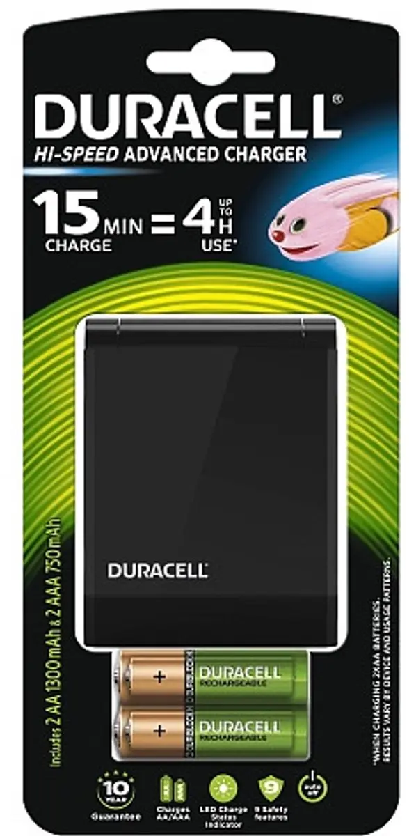 Duracell 5000394114524 Universele Oplader - 4x AC - Zwart