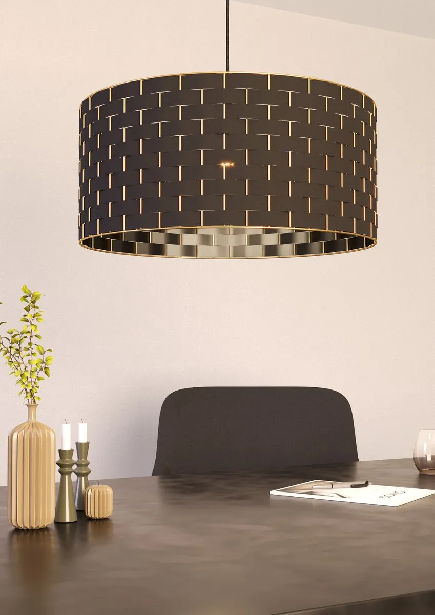Eglo Marasales Hanglamp Ø55cm - 2 Lichtpunten - Zwart/Goud - afbeelding 6 van 6