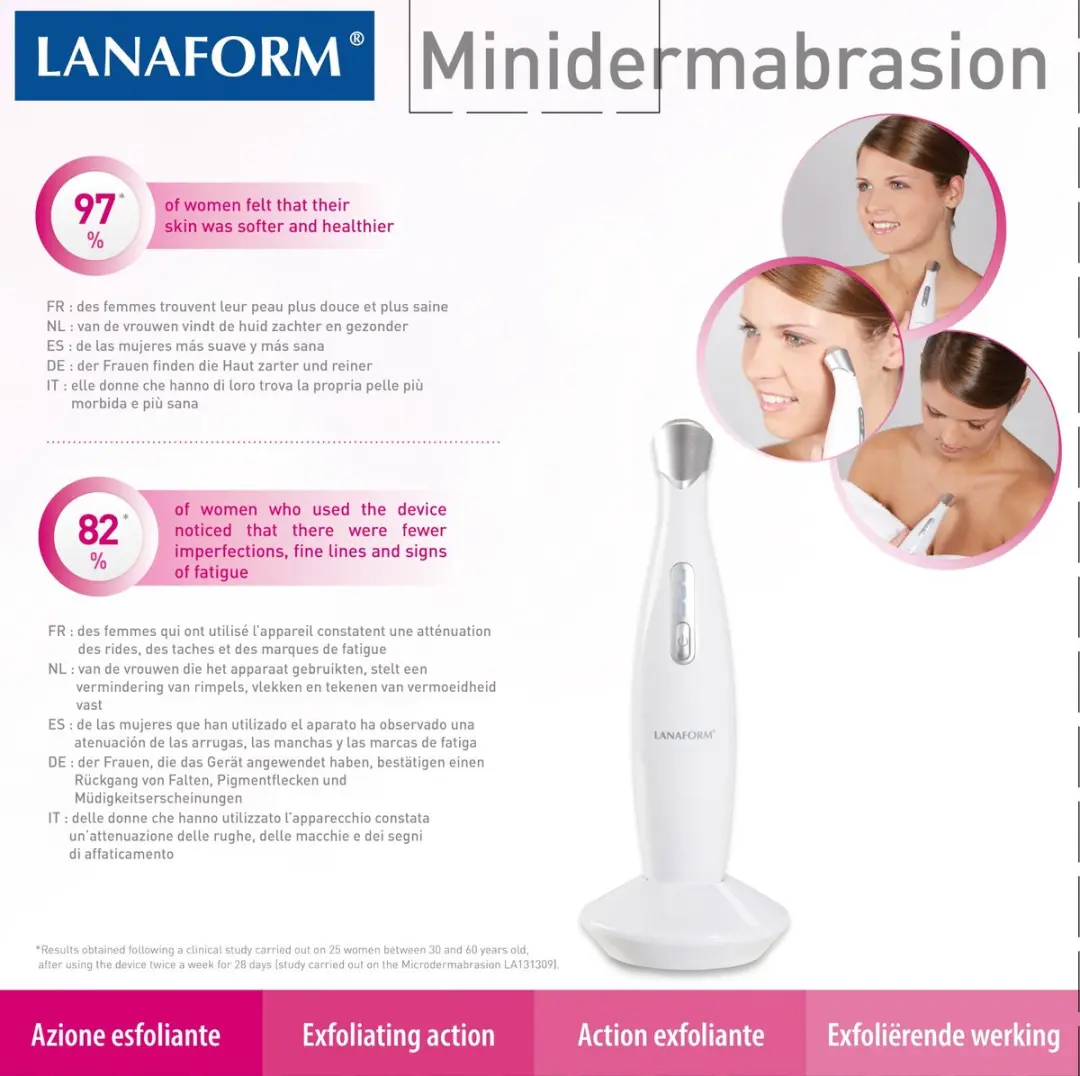 Lanaform Minidermabrasion Huidverjongingsapparaat - Wit - afbeelding 6 van 6