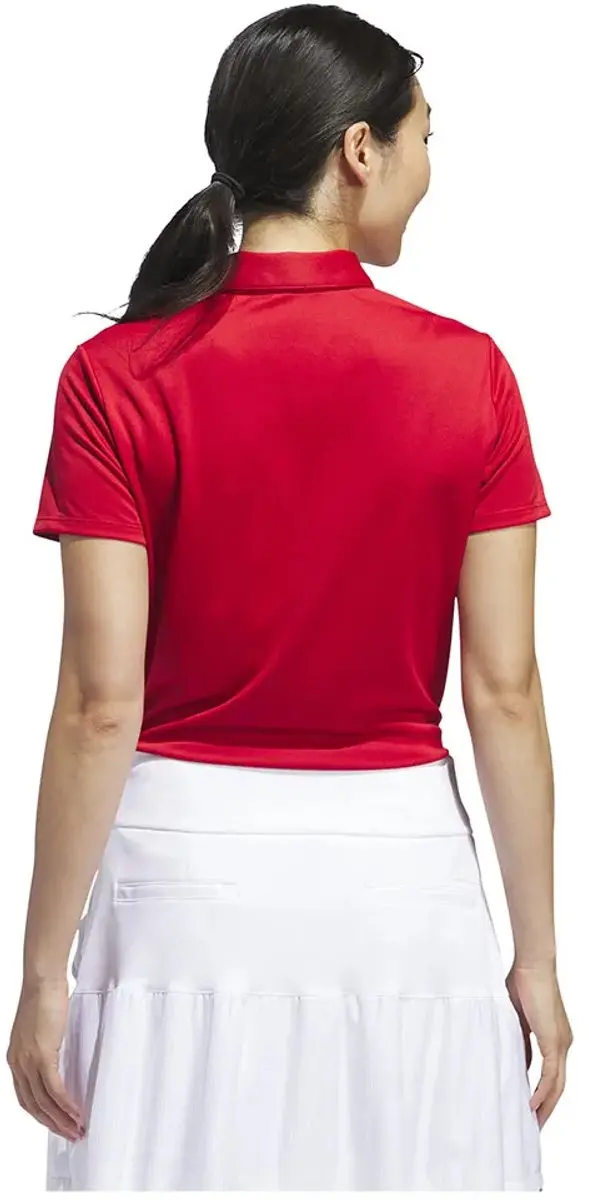 Adidas Performance Poloshirt Dames Solid - L - Collegiate Red