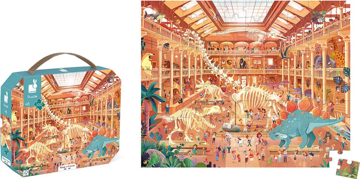Janod Puzzel Het Natuurhistorisch Museum 100 Stuks - Vanaf 6 jaar