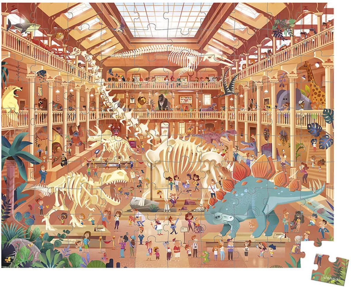Janod Puzzel Het Natuurhistorisch Museum 100 Stuks - Vanaf 6 jaar