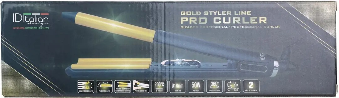 PostQuam IDEGOLDCURL Krultang 50W - Zwart/Goud