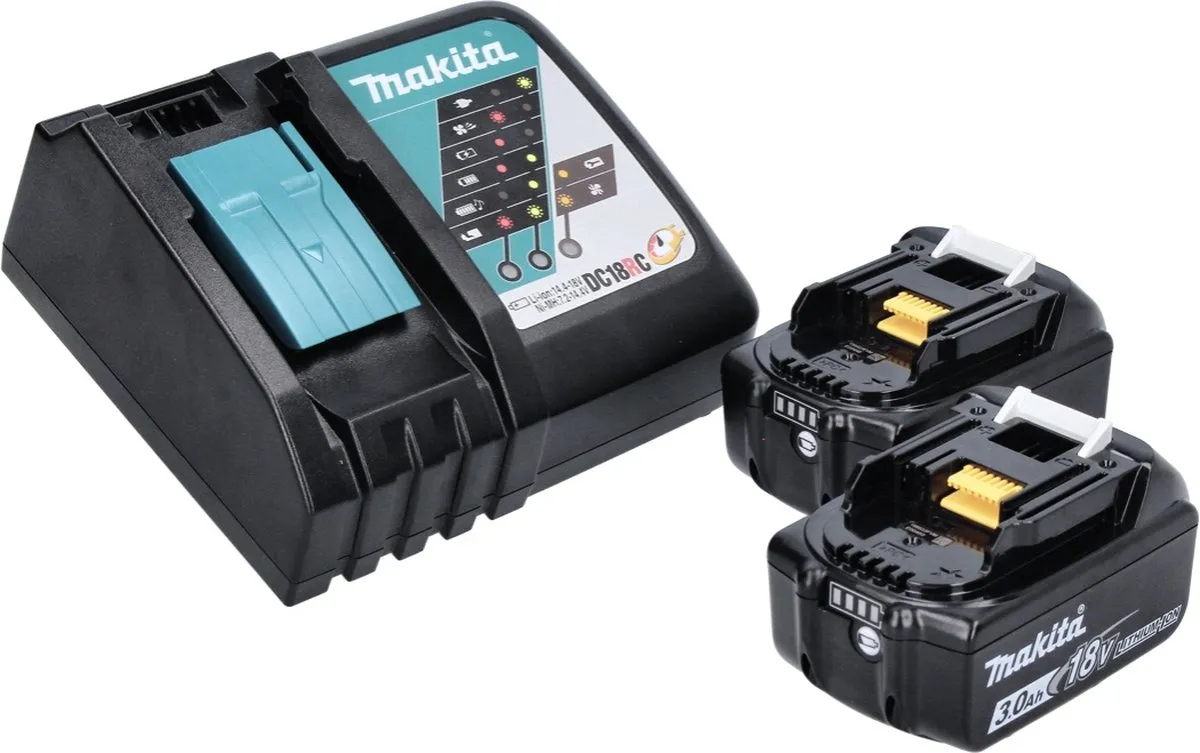Makita DHG 180 RF Heteluchtpistool 18V - 2x Accu 3,0Ah - afbeelding 3 van 5