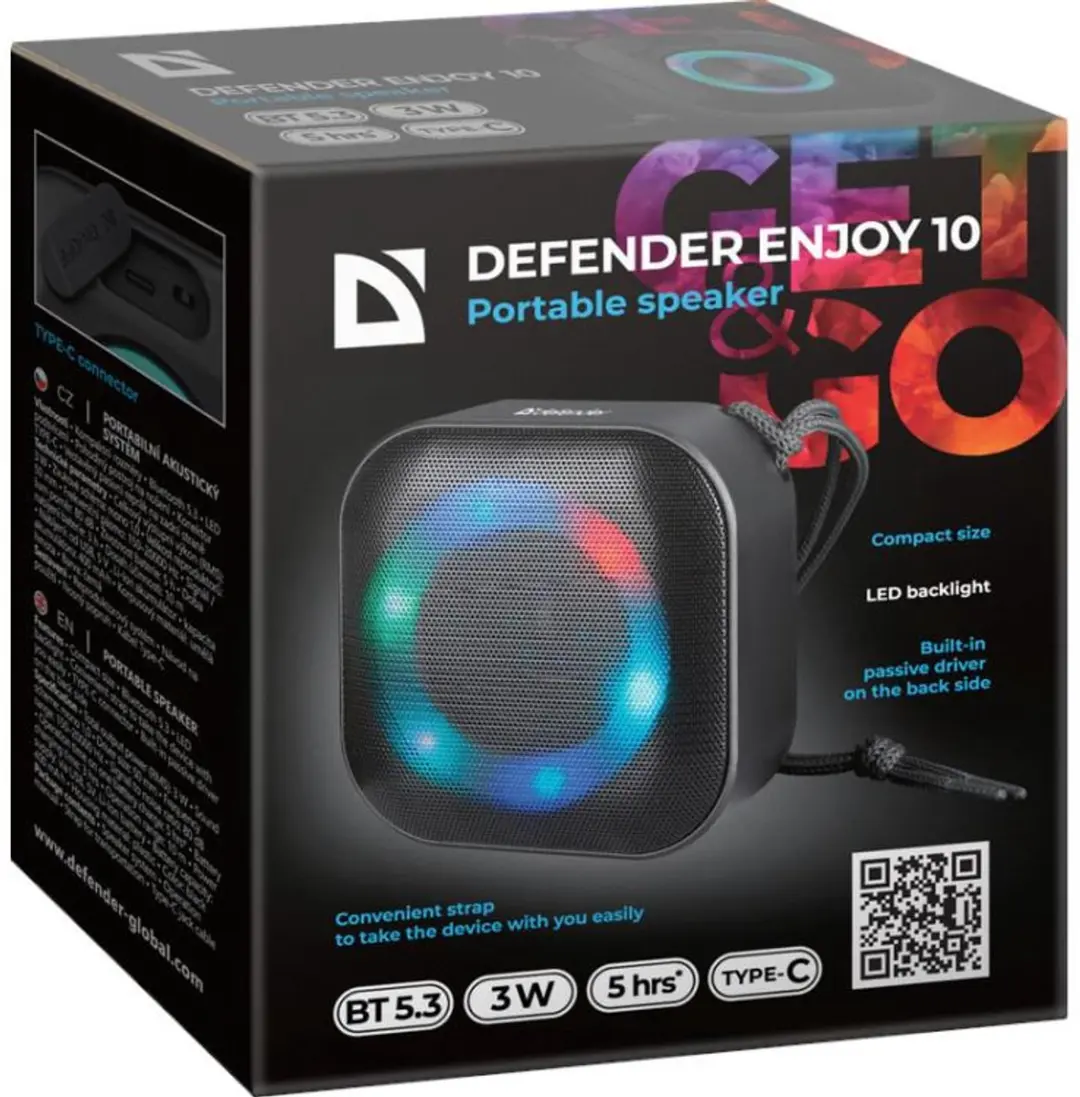 Defender Enjoy 10 Bluetooth Speaker 3W - Zwart