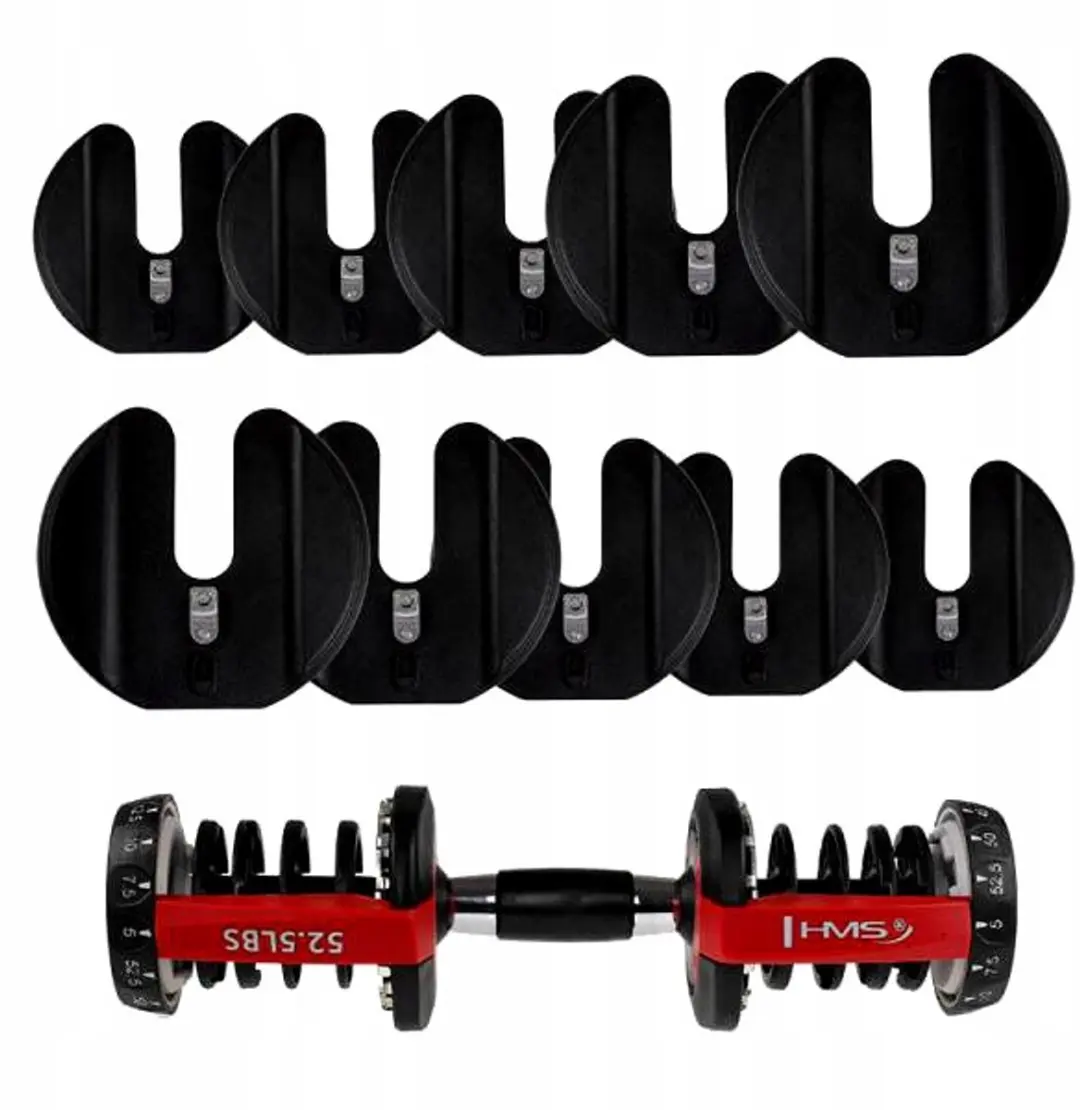 HMS SR52 Verstelbare Dumbbell 23,3 kg - Zwart