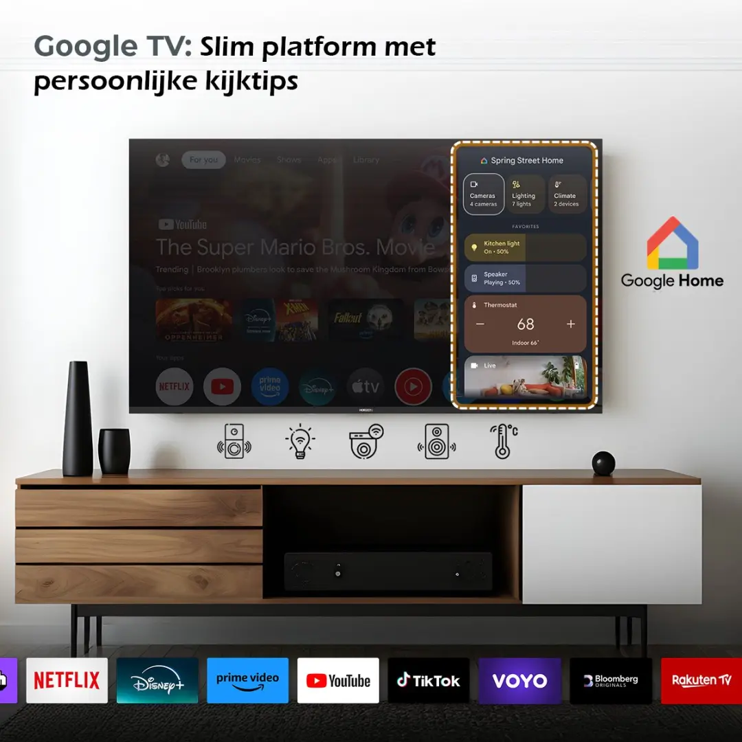 Horizon 43HQ8590U QLED Google TV 43 Inch - Zwart