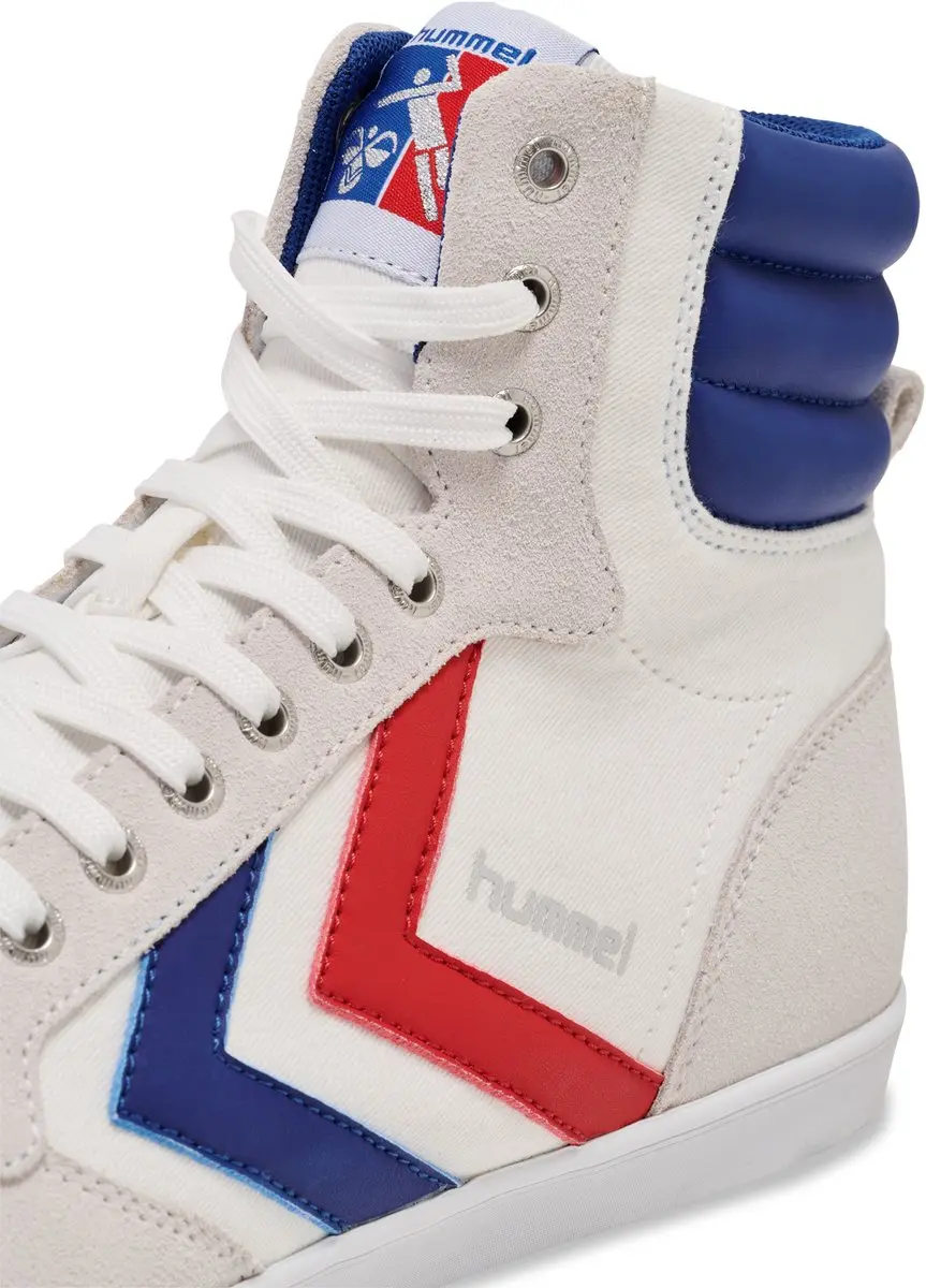 Hummel Slimmer Stadil High Sneaker - 43 - Wit/Blauw/Rood - afbeelding 6 van 6