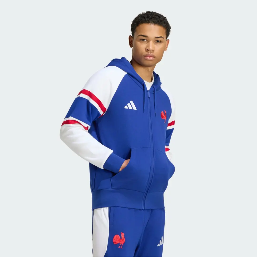 Adidas Performance Frankrijk Rugby Reishoodie KF8891 - XXXL - Blauw - afbeelding 6 van 6