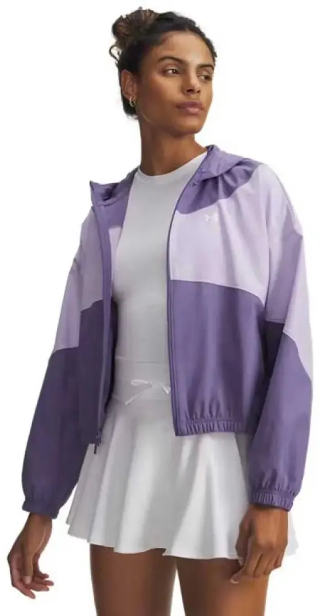 Under Armour Rival Woven HD Jacket Dames - Purple M - afbeelding 6 van 6