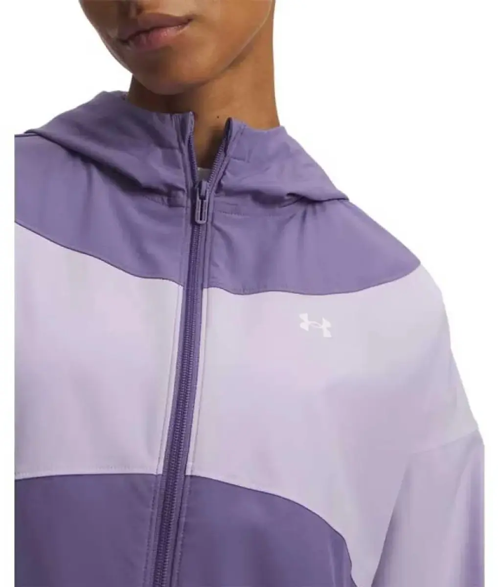 Under Armour Rival Woven HD Jacket Dames - Purple M