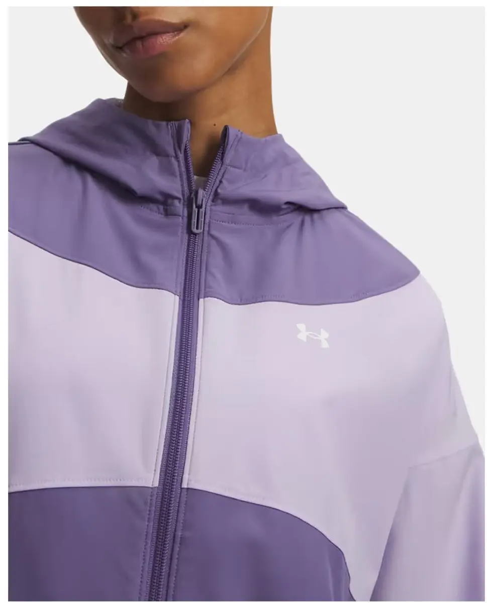 Under Armour Rival Woven HD Jacket Dames - Purple M