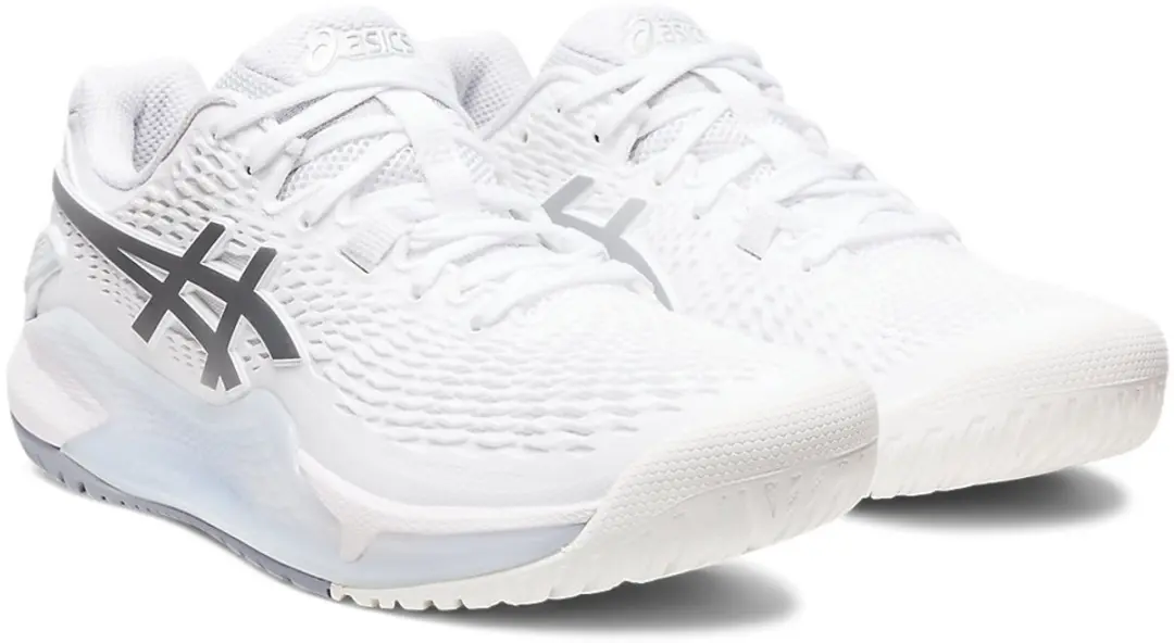 ASICS Gel-Resolution 9 Tennischoenen - Dames EU 41.5 - Wit/Zilver - afbeelding 6 van 6