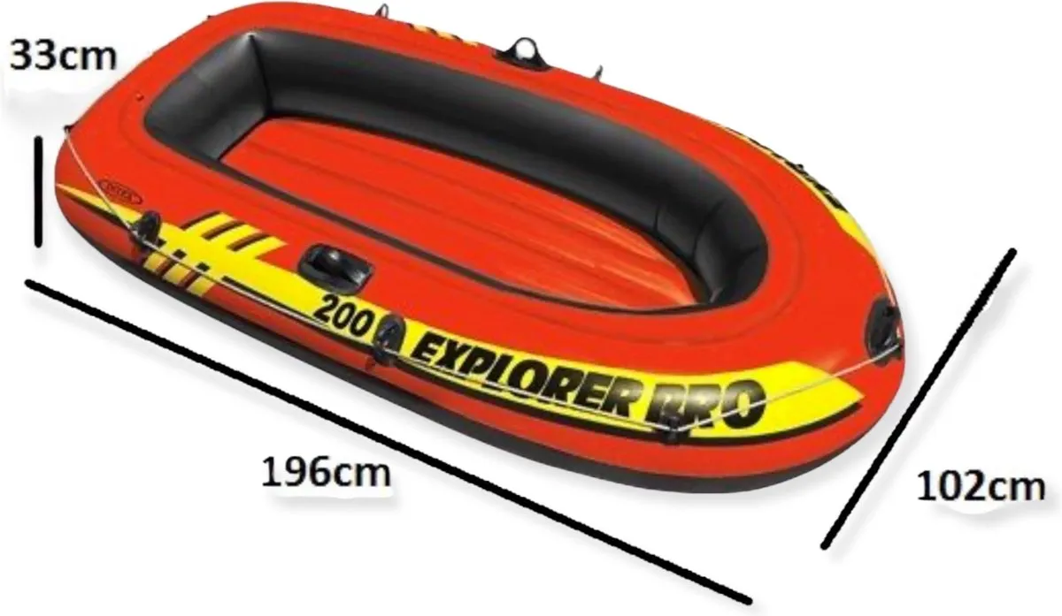 Intex AC039 Opblaasbare Boot - Rood/Orange/Geel - afbeelding 3 van 3