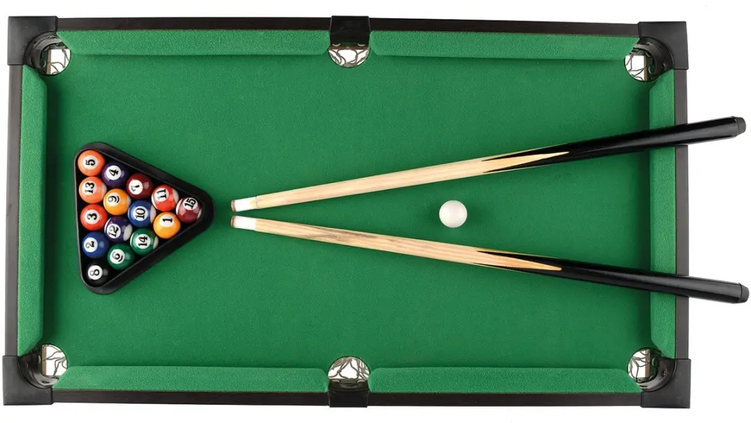 Toyrific Poolbiljarttafel 27 Inch - 20-delig Bruin