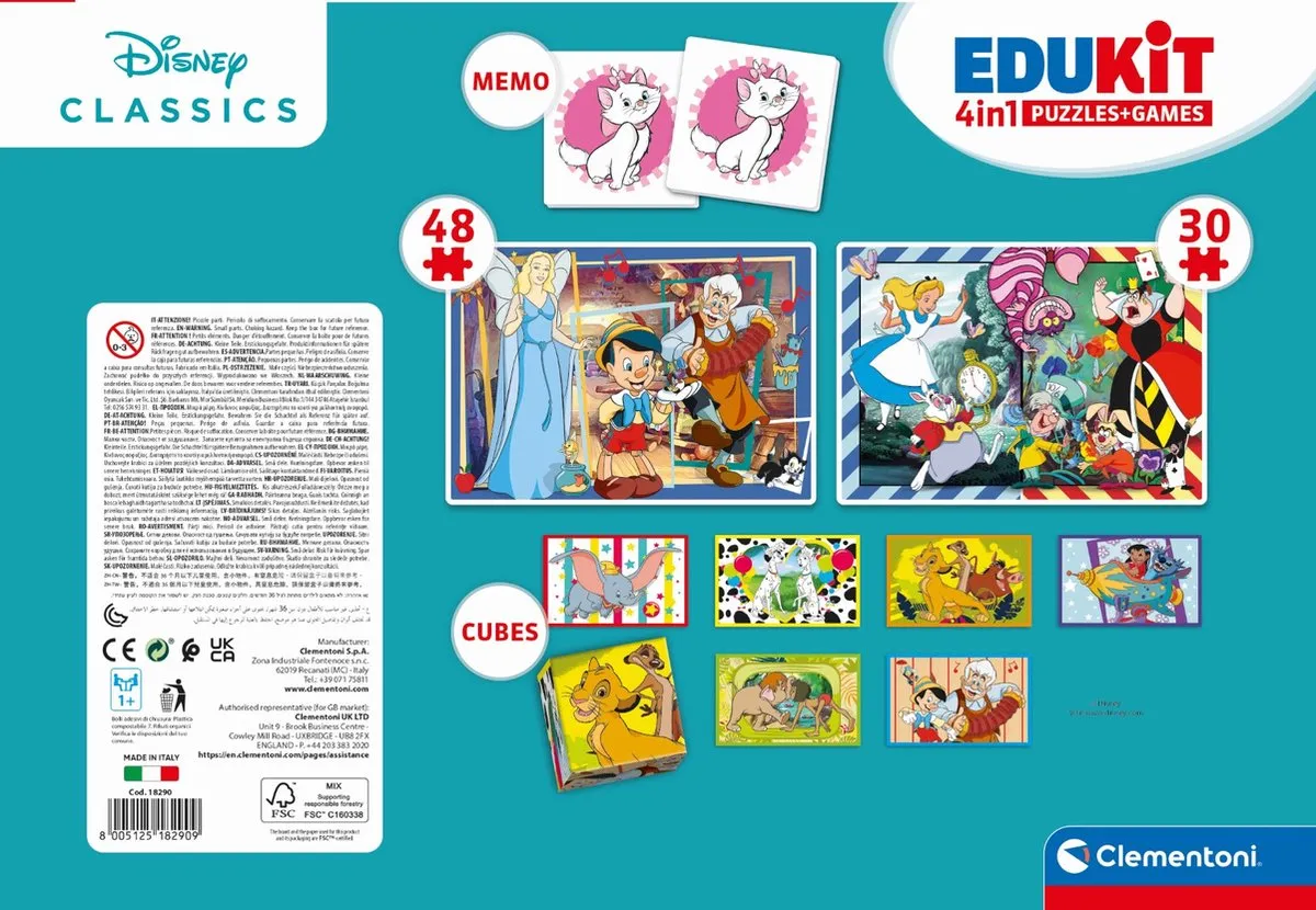 Clementoni Edukit 4-in-1 Disney Classics Multicolor