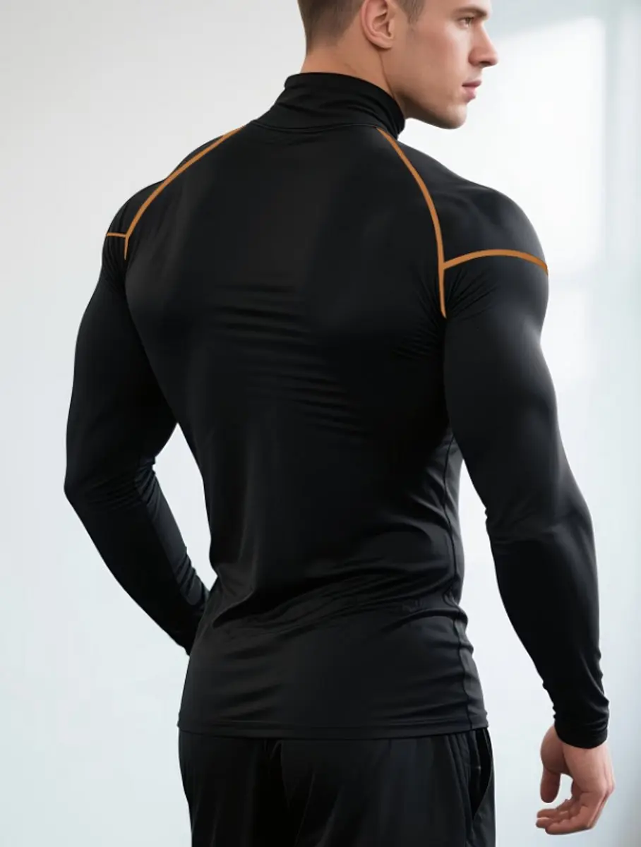 NUVEX Compressie Sportshirt Heren M - Oranje - Vochtafvoerend