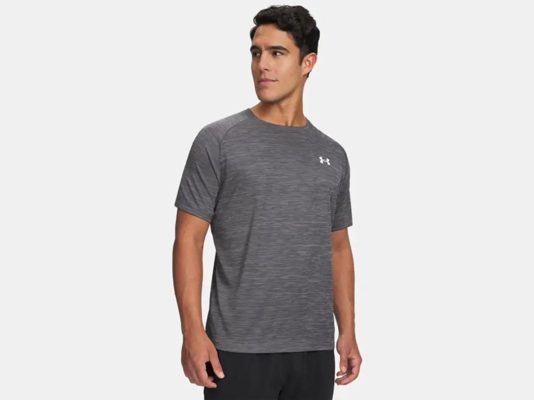 Under Armour Tech Textured Shirt Heren XXL - Donkergrijs