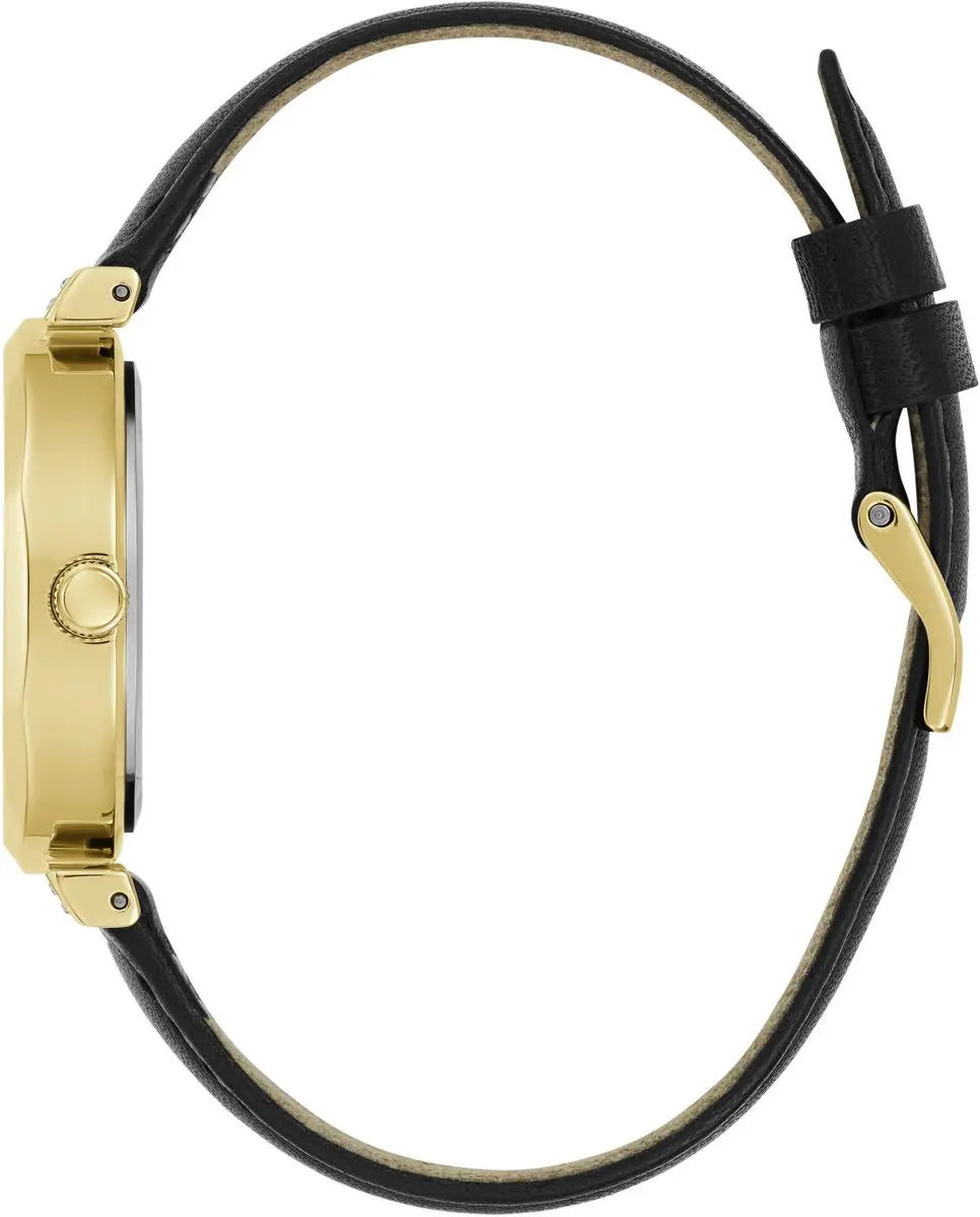 Guess Rumour GW0689L2 Horloge - Zwart - Goudkleurig - Roestvrij staal & echt leer